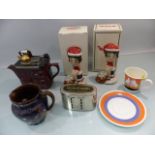 WADE - Two Betty Boop Christmas figures with original boxes, Wedgwood Clarice Cliff teacup and