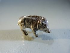 Cast sterling silver truffle pig