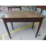 Georgian mahogany hall table with faux drawer