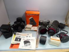 Pentax Asahi Camera with takumar lense, Takumar 1:3.5 28mm extension with lense Super-Multi-Coated
