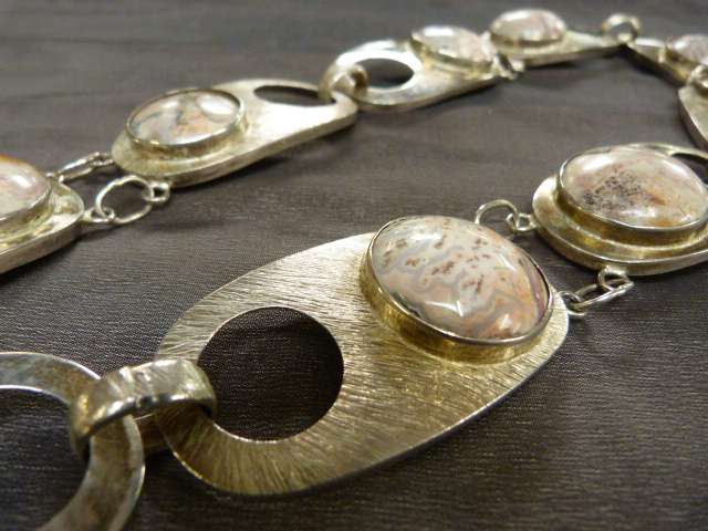 CONTEMPORARY ‘STERLING’ Silver 1960’s Fashion Belt (Designer Unknown). The eleven oval links of - Image 3 of 5