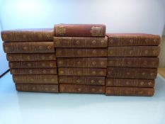 Works of Dickens - a set of 19 leather bound Charles Dickens novels, The Daily News Memorial
