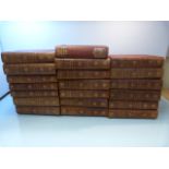 Works of Dickens - a set of 19 leather bound Charles Dickens novels, The Daily News Memorial