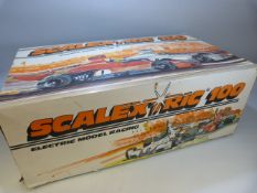 Scalextric 100 electric model racing in original box.