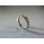 Platinum 19 stone diamond full eternity ring. The Diamonds Swiss cut