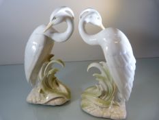 Pair of Fitz and Floyd bird bookends. 1 With damage