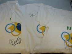 Three signed 2016 Olympic T-shirts.