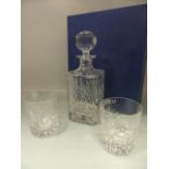 RACING - Lead crystal decanter and two matching cups awarded 'Winner' from May Gurney Juvenile