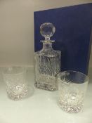 RACING - Lead crystal decanter and two matching cups awarded 'Winner' from May Gurney Juvenile