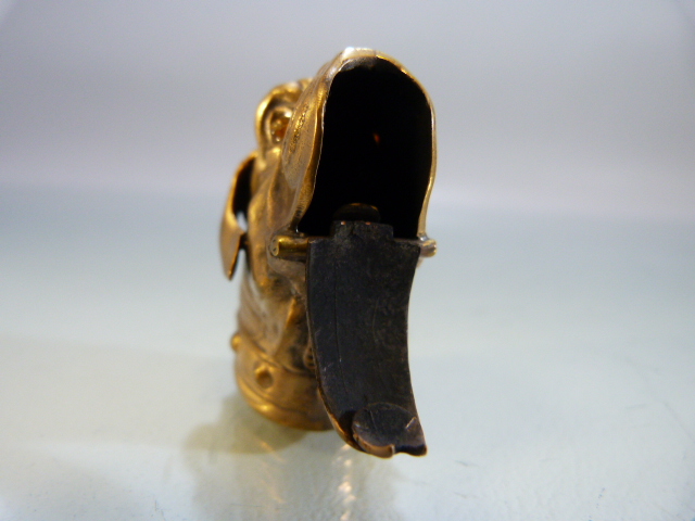 Brass vesta case in the form of a dog - Image 5 of 6