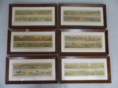 Set of six Aquatints of Hunting and Coaching scenes by S & I Fuller Temple of Fancy.