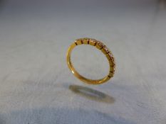 18ct Gold half Eternity ring set with 9 diamonds. Size L