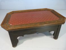 Oak coffee table with paper inset top