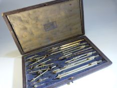 Simplex series Compasses and Dividers cased by B J Hall & Co