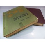 Two antique stamp albums containing Victorian English stamps