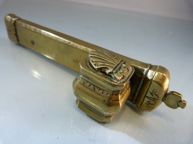 Turkish style brass pen and ink holder