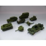 Dinky military toys - selection of 8 Dinky Military toys all unboxed