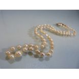 Graduated cultured pearl necklace with 14ct yellow gold clasp