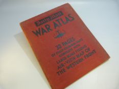 Daily Mail War Atlas - red cloth book with pull out map.