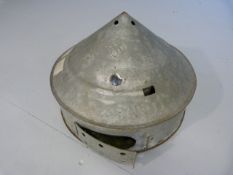 Galvanised incubator - bearing travel stickers for GWR