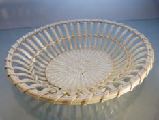 Early 19th Century Wedgwood creamware lattice chestnut basket - impressed mark to base