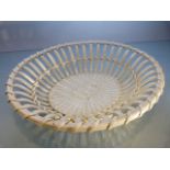 Early 19th Century Wedgwood creamware lattice chestnut basket - impressed mark to base