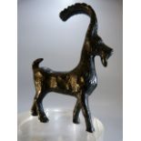 Cold painted brass mountain goat