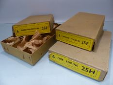 Dinky Toys - Collector purposes - Three empty boxes for 25 E (Tipping Wagon), F (Market Gardners
