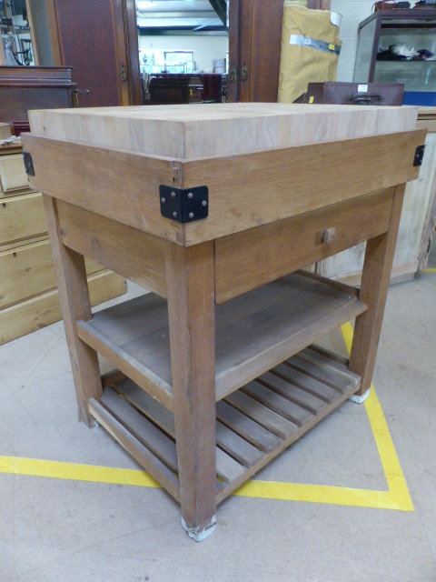 Large Butchers block with drawers and shelving