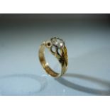 18ct Gold Chester 1913 Ring set with an approx: 0.6/0.65 old cut Diamond approx: 5.67mm in diameter.