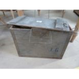 Vintage dated 1945 wooden ammo box