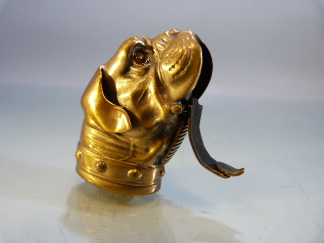 Brass vesta case in the form of a dog - Image 4 of 6