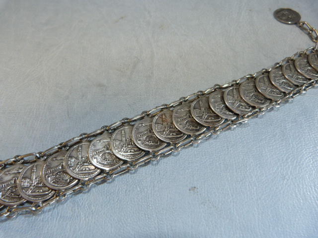 Three pieces of silver jewellery to include a Venezia coin bracelet, Vintage Rabbit claw with - Image 6 of 6