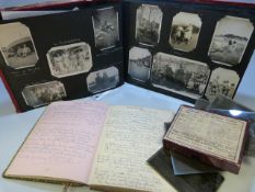 Vintage photograph album and an Autograph album containing large quantity of poems