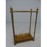Antique brass umbrella stand with tray