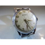 Gents Vintage watch Helvetia with elasticated Fixoflex strap winds and ticks