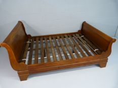 Double Mahogany sleigh bed - no mattress