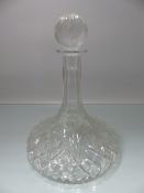 Impressive lead crystal ships decanter - Boxed