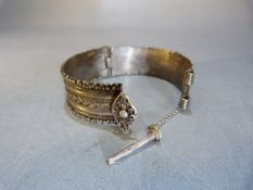 Good quality silver coloured middle eastern bangle