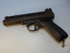 A 'WEBLEY AIR PISTOL MARK I' with black chequered grips. Note: Purchaser must be 18 years or over