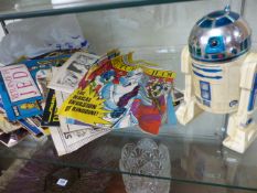 Collection of various Star Wars magazines etc and a figure