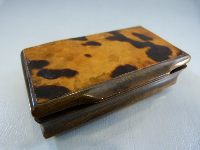 Antique Tortoise shell pill box