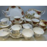 Collection of Royal Albert teasets - to include Silver Maple and Old Country Roses