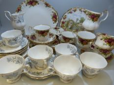 Collection of Royal Albert teasets - to include Silver Maple and Old Country Roses