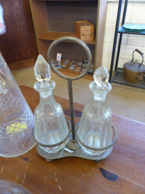 Antique glassware to include a glass claret jug with smooth pontil to base - Image 3 of 3