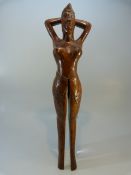 African carved nutcracker in the form of a female nude