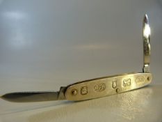 Hallmarked silver pen knife