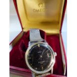 OMEGA: Black faced Omega Seamaster 600 with date window at 3 o'clock, in box (A/F)