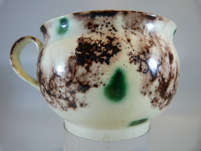 18th Century staffordshire (probably Whieldon) ware soup dish / porringer- with tortoise shell - Image 6 of 9