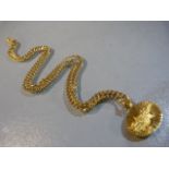 18ct gold chain and pendant (total weight approx 12.4g)